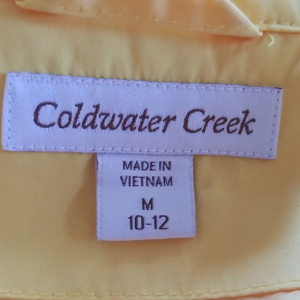 Coldwater Creek Bright Yellow Lightweight Jacket Gorpcore Size Medium
